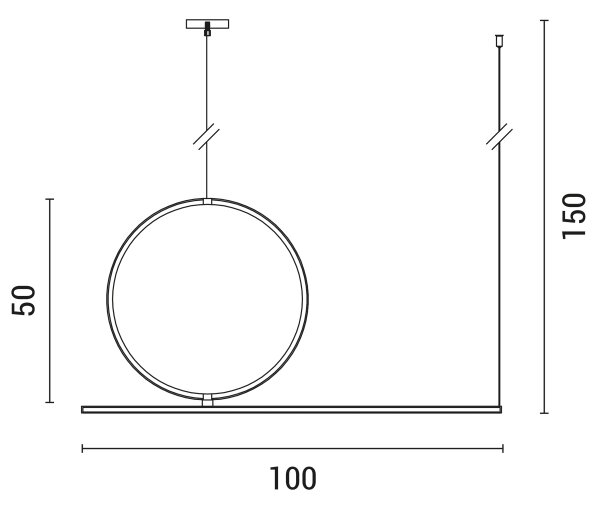 Lustră LED pe cablu LED/32W/230V 3000K negru