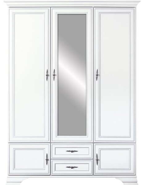 Dulap Kentuki, 6 usi + 2 sertare, 160 x 225 x 61 cm, Alb Alpin