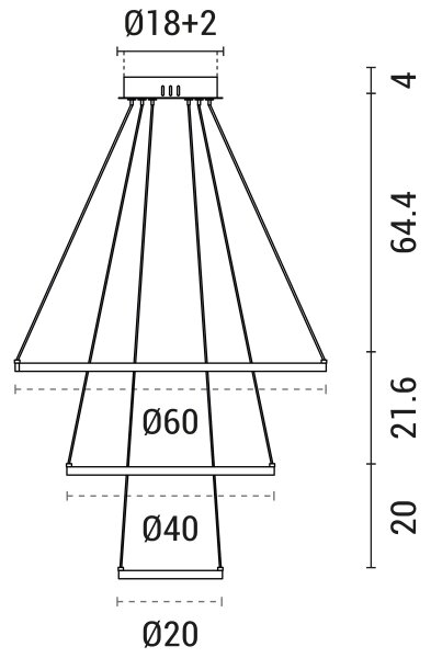 Lustră LED pe cablu LED/42W/230V 3000K negru