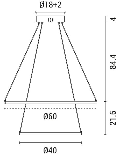 Lustră LED pe cablu LED/37W/230V 3000K negru