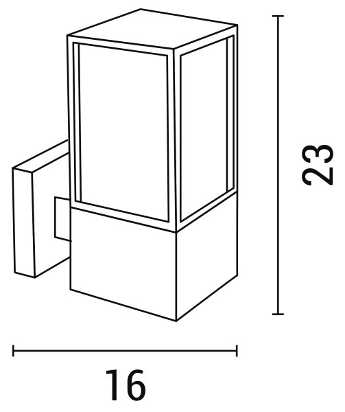 Lampă de perete de exterior 1xE27/12W/230V IP44 antracit