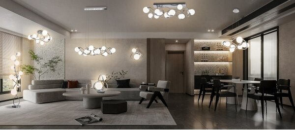 LED Lampadar NANCY Wofi 3014-907 9xG9/3,5W/230V crom lucios