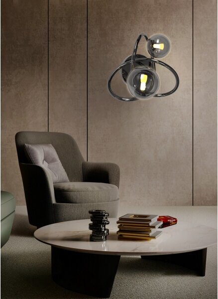 Aplică LED NANCY Wofi 4014-205 2xG9/3,5W/230V negru/crom