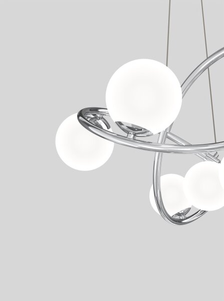 Lustră LED pe cablu NANCY Wofi 7014-807 8xG9/3,5W/230V crom lucios