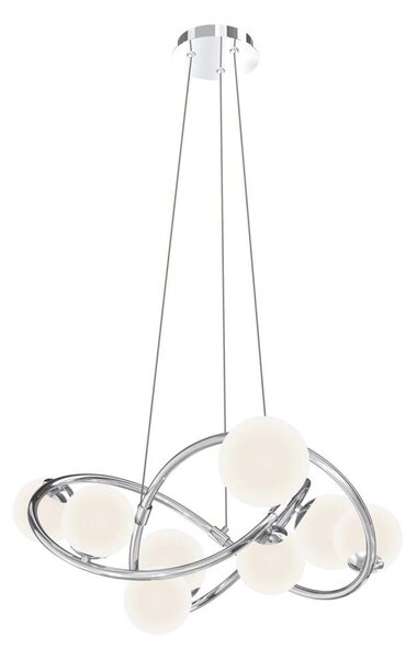 Lustră LED pe cablu NANCY Wofi 7014-807 8xG9/3,5W/230V crom lucios