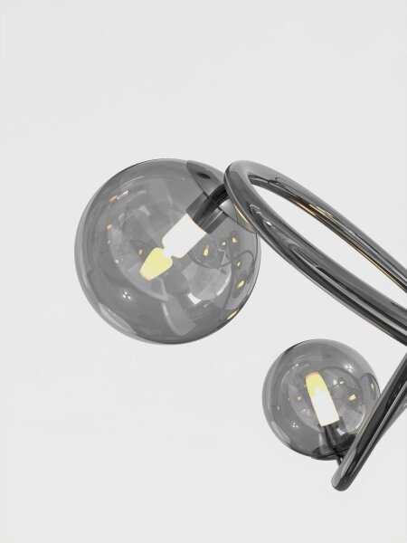 Lustră LED aplicată NANCY Wofi 9014-805 8xG9/3,5W/230V negru/crom