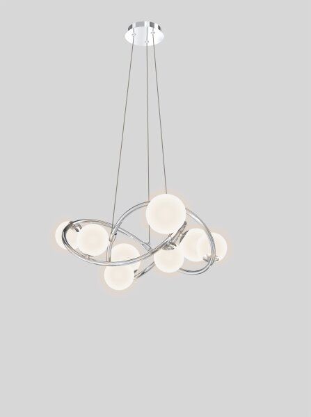 Lustră LED pe cablu NANCY Wofi 7014-807 8xG9/3,5W/230V crom lucios