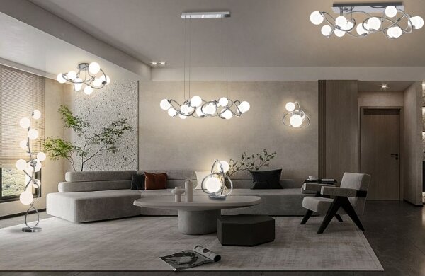 Lustră LED aplicată NANCY Wofi 9014-807 8xG9/3,5W/230V crom lucios