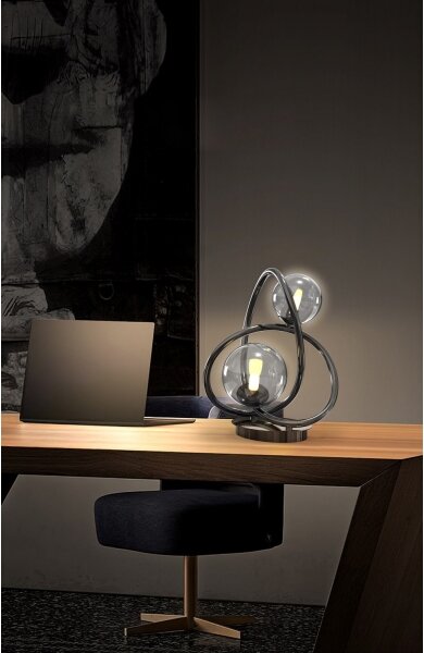 Lampă LED de masă NANCY Wofi 8014-205 2xG9/3,5W/230V negru/crom