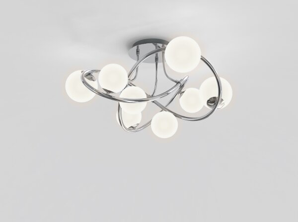 Lustră LED aplicată NANCY Wofi 9014-807 8xG9/3,5W/230V crom lucios