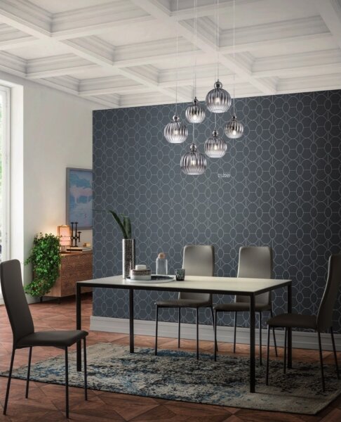 Lustră pe cablu PLUMEN Redo 01-2069 6xE14/42W/230V gri
