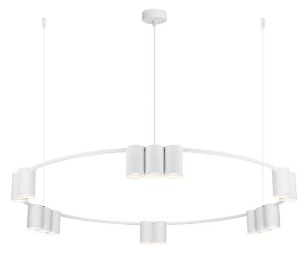 Lustră pe cablu GENESIS 15xGU10/8W/230V alb