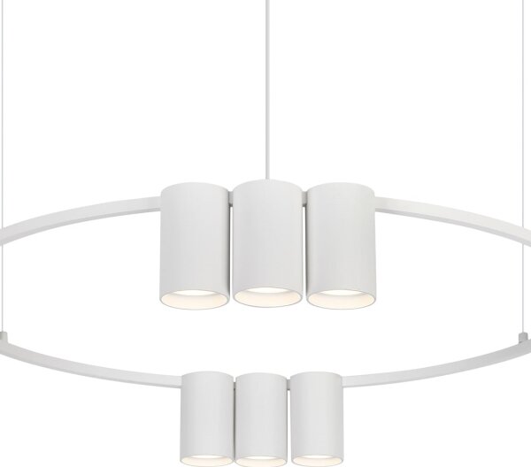 Lustră pe cablu GENESIS 10xGU10/8W/230V alb