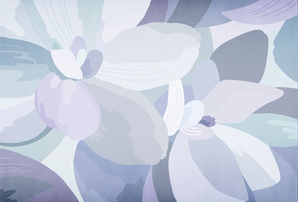 Fototapet Motiv abstract floral în culori pastelate delicate, Fototapet flori, Fototapet populare, t00805v2 - Tapeko.ro