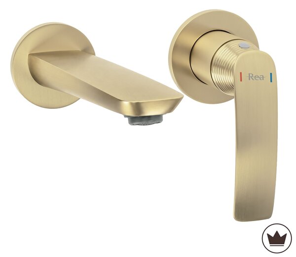 Baterie de lavoar încastrată REA Como Brush Gold + BOX