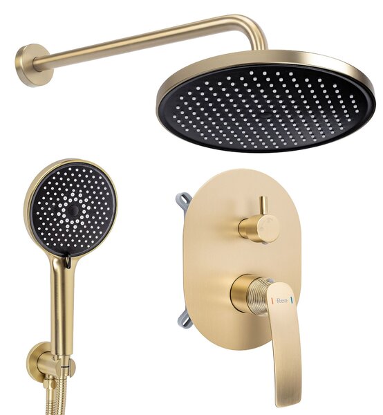 Set de dus incastrat Rea Como M2 Brush Gold + BOX