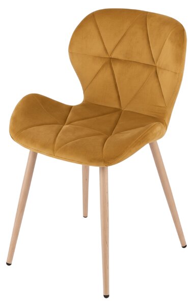 Scaun de masa MANGO VELVET, mustar