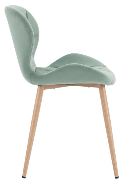 Scaun de sufragerie MANGO VELVET, mentolova