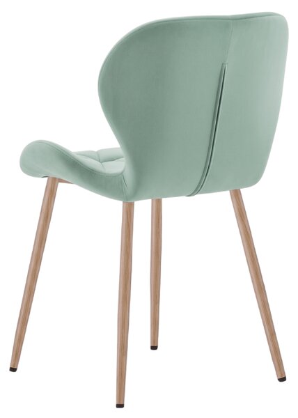 Scaun de sufragerie MANGO VELVET, mentolova