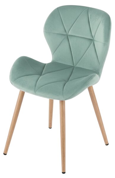 Scaun de sufragerie MANGO VELVET, mentolova
