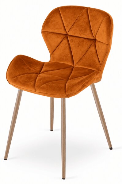 Scaun de sufragerie MANGO VELVET, teracota