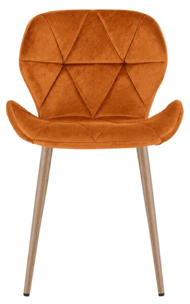 Scaun de sufragerie MANGO VELVET, teracota
