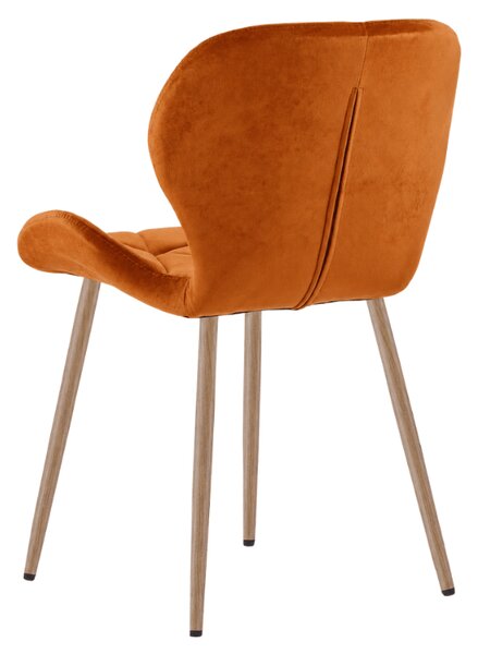 Scaun de sufragerie MANGO VELVET, teracota