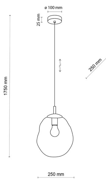 TK Lighting Sol lampă suspendată 1x15 W negru-grafit 10084