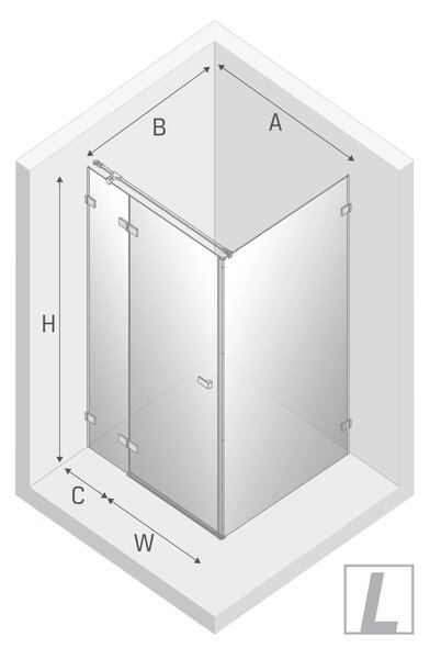 New Trendy Avexa Gold Shine cabină de duș 100x90 cm dreptunghiular auriu luciu/sticlă transparentă EXK-1672