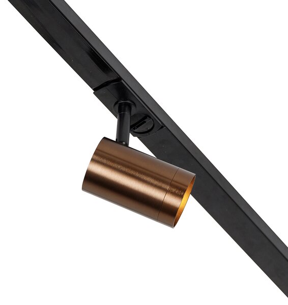 Sistem modern de șine monofazat cu 5 spoturi bronz închis - Jeana