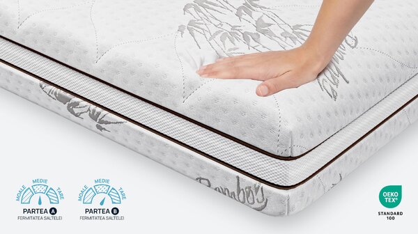 Saltea Sleepy, Bamboo 7, 82x190x20, Medie-tare