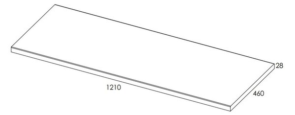 Elita blat 121x46 cm alb RE051200028060
