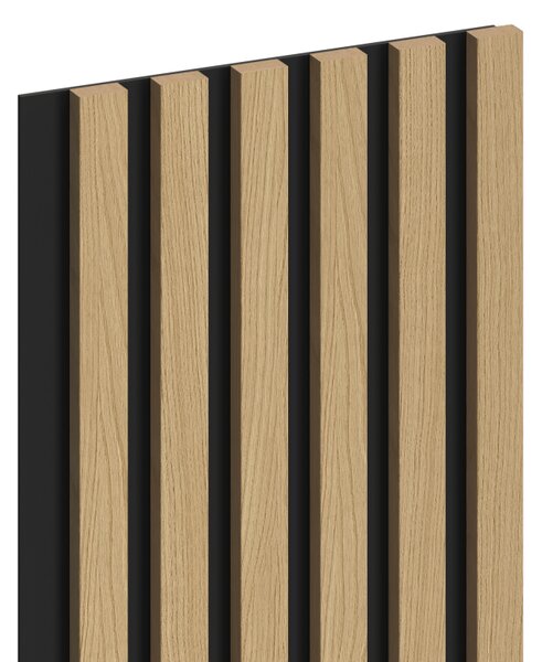 Mexen Lam-B, lamele acustice de perete 275 × 30 cm, placă HDF 4 mm, furnir tehnic, stejar auriu, 275307-3015-003