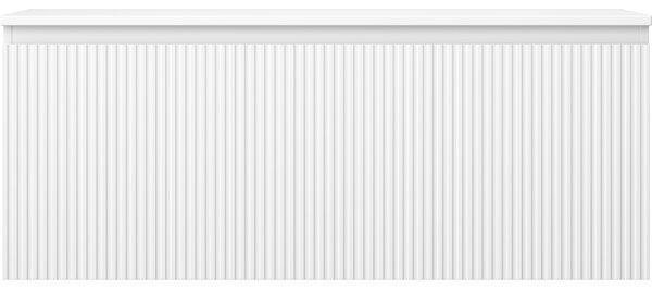 Mexen Rivel, mobilier de baie sub lavoar 120 cm cu partea superioară, 1 sertar, canelat, alb mat, 91A20-12047-1-BFC01