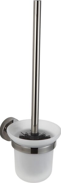 Mexen Remo, perie de toaletă suspendată, crom negru, 7050750-73