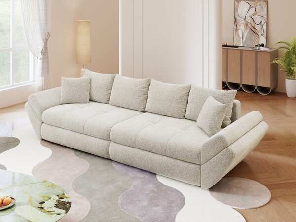 Canapea extensibilă dumonde cu ladă de depozitare Loana Arena Bej 300x100 cm