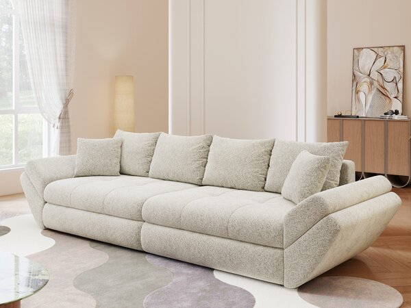 Canapea extensibilă dumonde cu ladă de depozitare Loana Arena Bej 300x100 cm