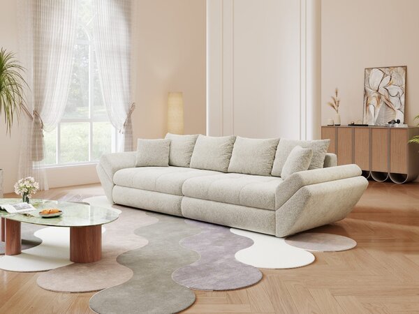Canapea extensibilă dumonde cu ladă de depozitare Loana Arena Bej 300x100 cm