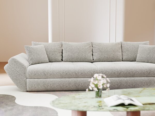Canapea extensibilă dumonde cu ladă de depozitare Loana Arena Gri 300x100 cm