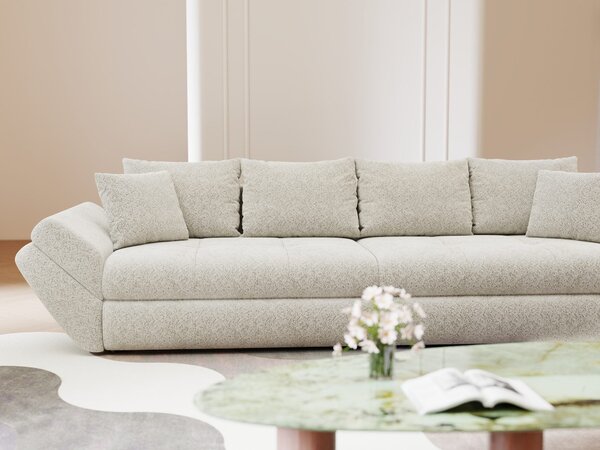 Canapea extensibilă dumonde cu ladă de depozitare Loana Arena Bej 300x100 cm