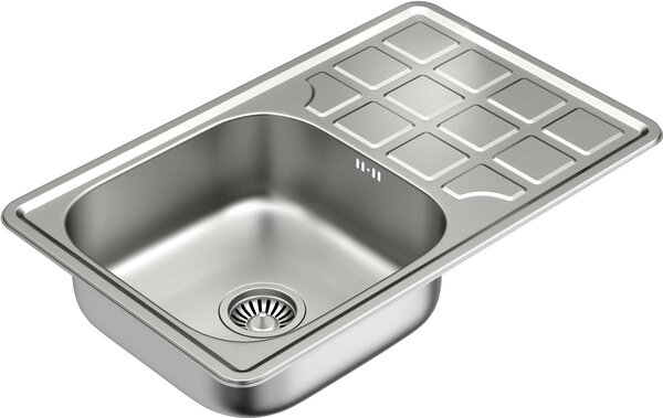 Quadron Louis 111 chiuveta din oțel cu sifon 78x48 cm oţel HD111SAT7848