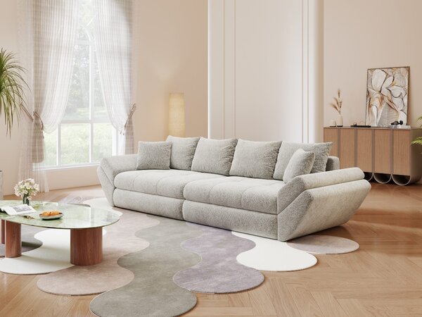 Canapea extensibilă dumonde cu ladă de depozitare Loana Arena Gri 300x100 cm