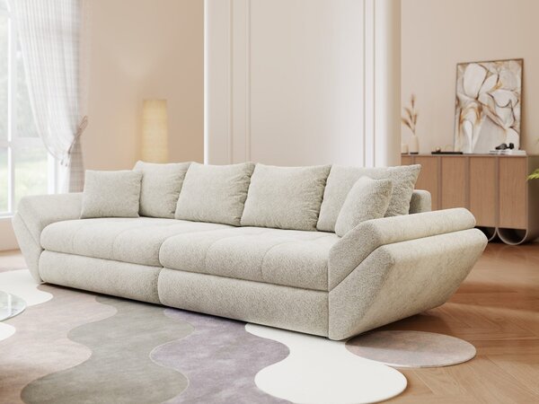 Canapea extensibilă dumonde cu ladă de depozitare Loana Arena Bej 300x100 cm