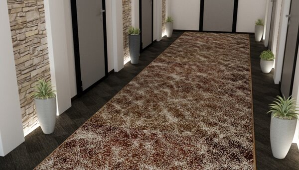 Traversa Hol, Model Cappuccino 16007 13, Festonata, Latime 60 cm, Maro 60 x 200, Maro