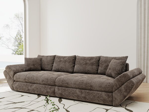 Canapea extensibilă dumonde cu ladă de depozitare Loana Cremona Maro-bej 300x100 cm