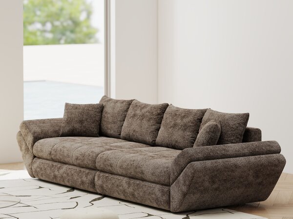 Canapea extensibilă dumonde cu ladă de depozitare Loana Cremona Maro-bej 300x100 cm
