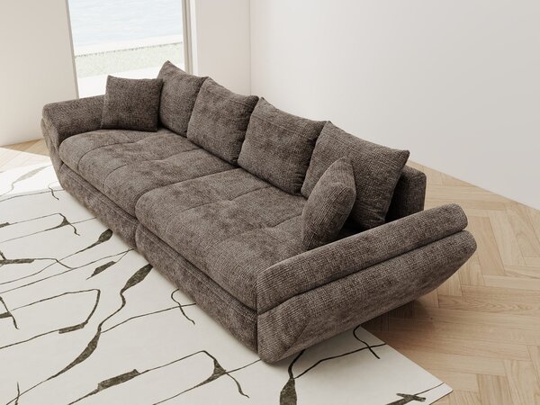 Canapea extensibilă dumonde cu ladă de depozitare Loana Cremona Maro-bej 300x100 cm