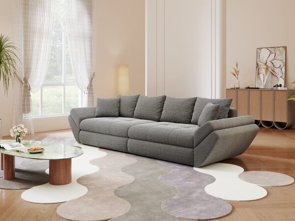 Canapea extensibilă dumonde cu ladă de depozitare Loana Monte Gri 300x100 cm
