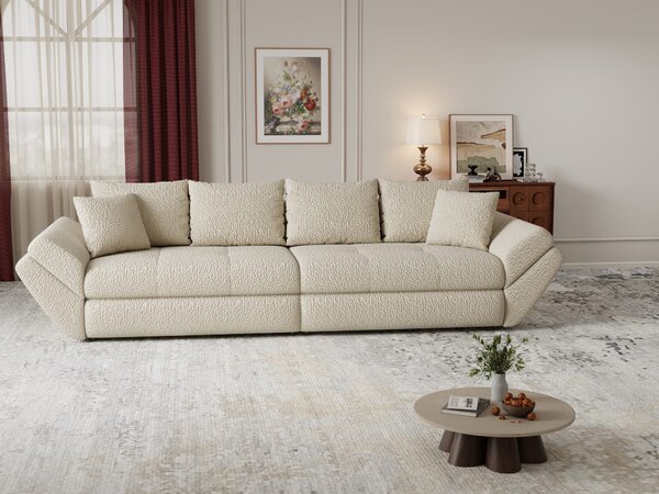 Canapea extensibilă dumonde cu ladă de depozitare Loana Jaguar Bej 300x100 cm