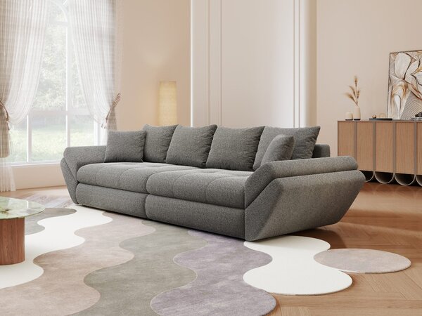 Canapea extensibilă dumonde cu ladă de depozitare Loana Monte Gri 300x100 cm